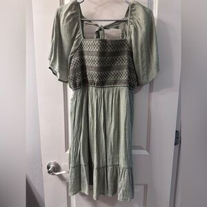 Green Patterned Dress